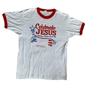 Vintage y2k Celebrate Jesus 1980s T-shirt Mens Size Large